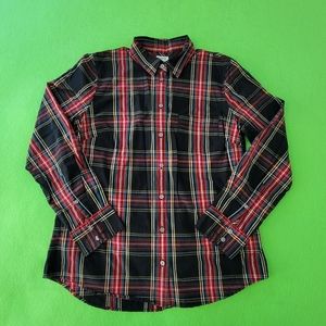 J Crew Classic Flex Wash SIZE M Mens Button Up Shirt Long Sleeve Black